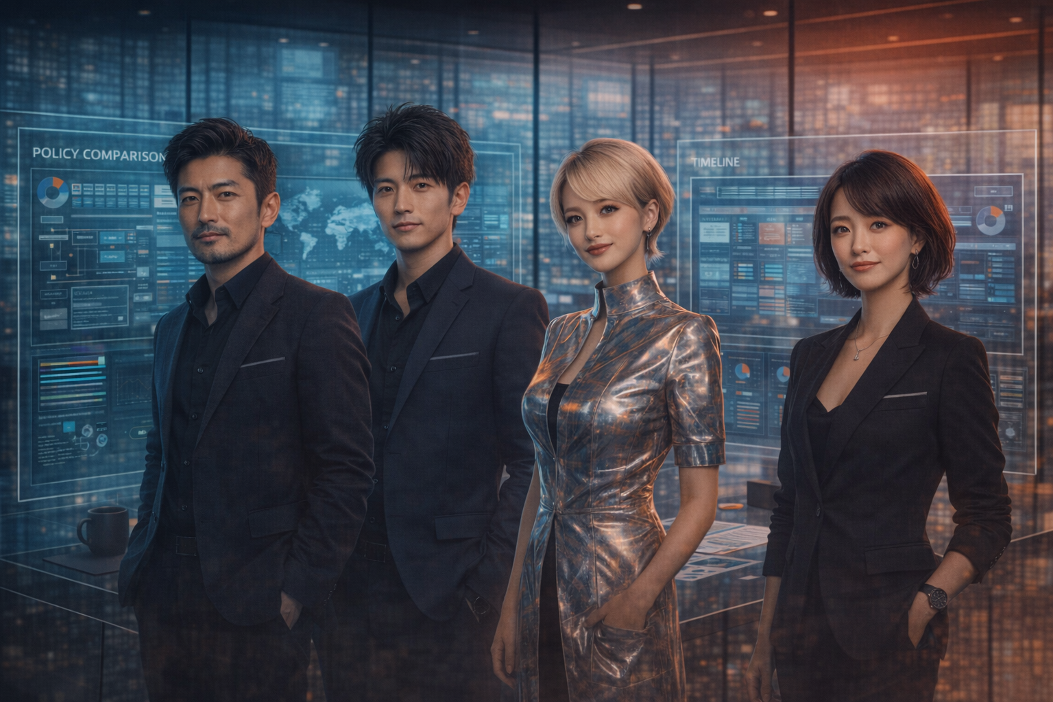 Genup Agents の部門リーダーたちを示すヘッダービジュアル