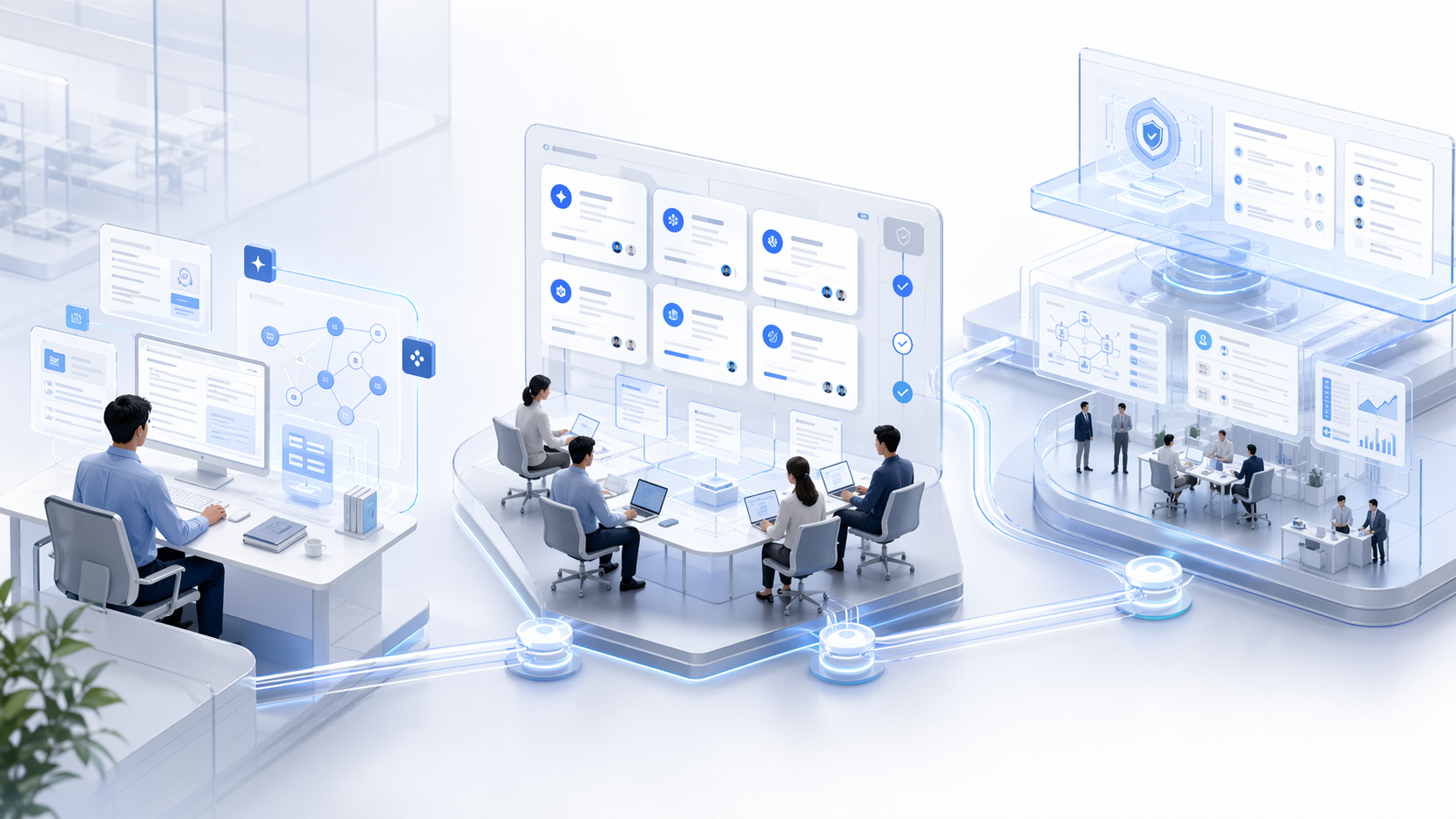 あなたの相棒、あなたの部門、あなたの会社として分身のスケールを広げるイメージ